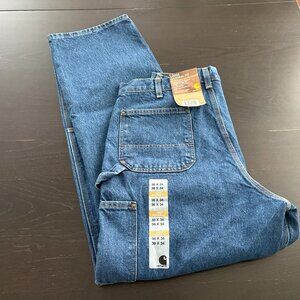 NEW Mens Carhartt Loose Double Front Knee Logger Dungaree 36 X 34